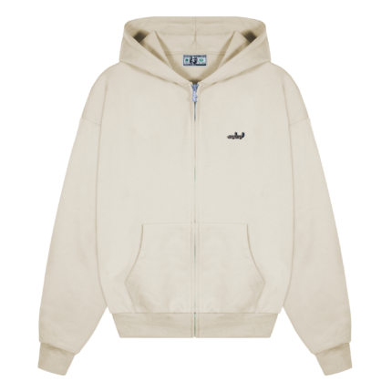 Deputy Department Everyday Reißverschluss Hoodie Creme